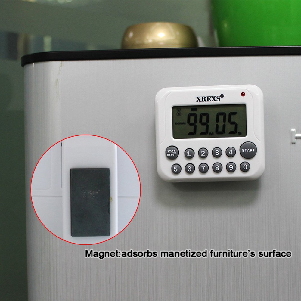 XREXS timer loud alarm ensures you notice doneness while cooking.