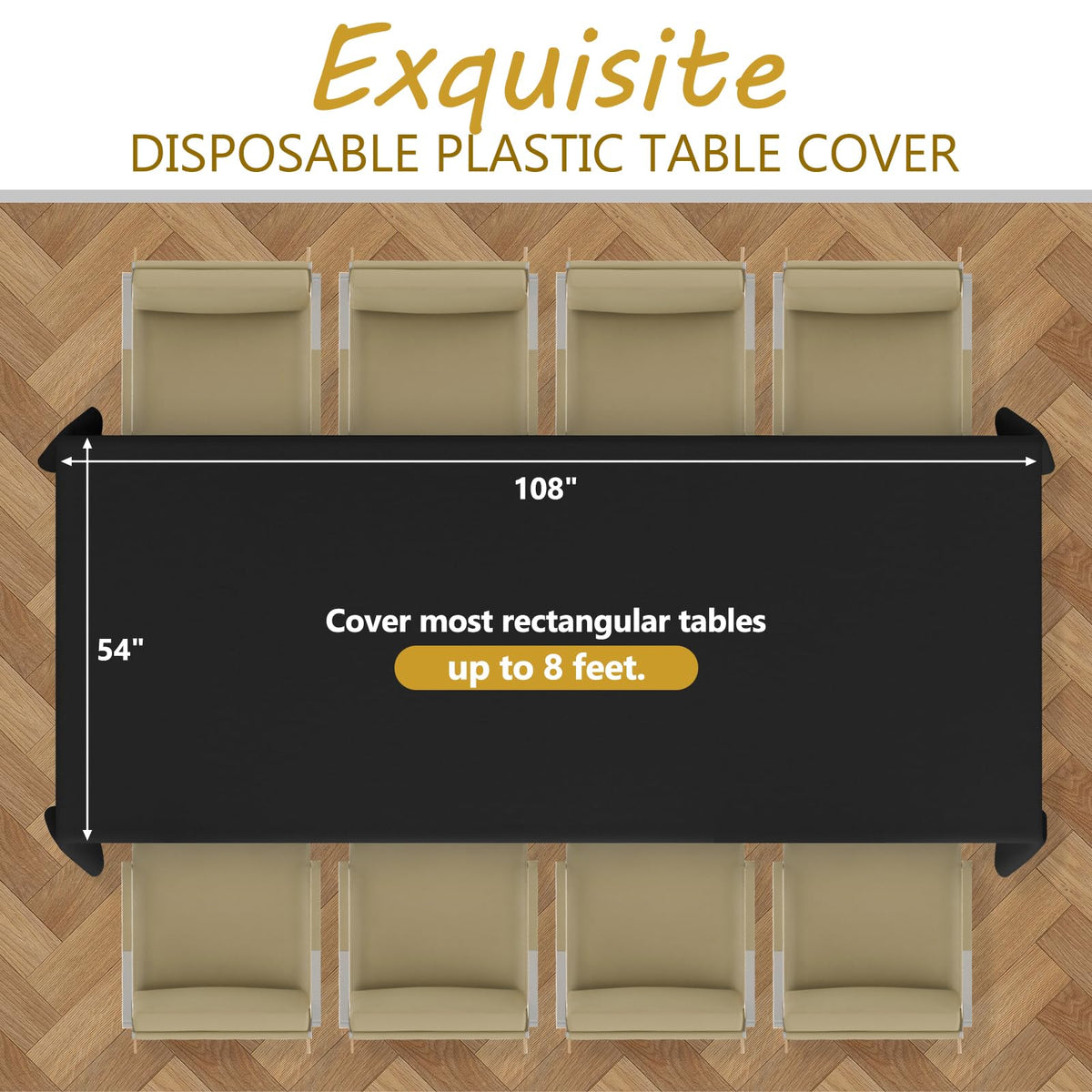 XSEINO tear-resistant disposable tablecloth keeps surfaces intact for celebrations.