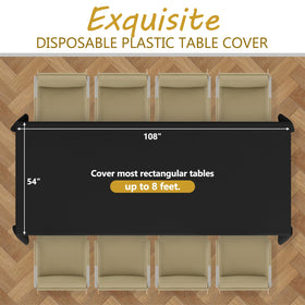XSEINO tear-resistant disposable tablecloth keeps surfaces intact for celebrations.