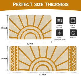 Xsinufn Boho kitchen mat durable materials withstand heavy use