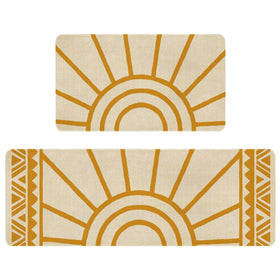Xsinufn Boho kitchen mat pair setup enhances entryway aesthetics