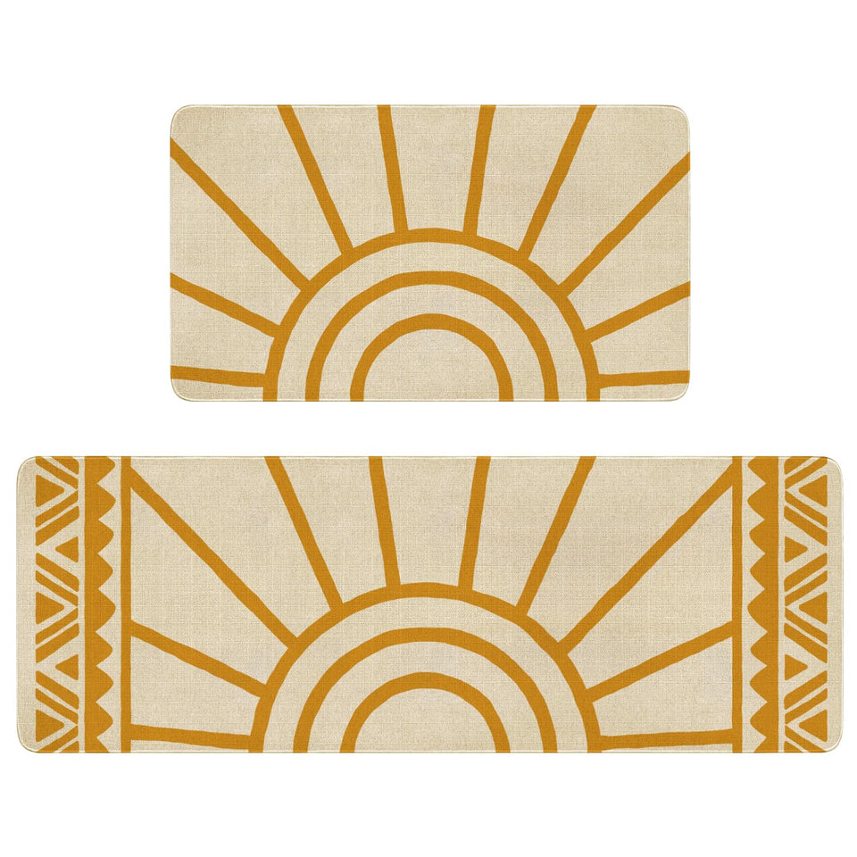 Xsinufn Boho kitchen mat pair setup enhances entryway aesthetics