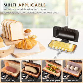 XSMNER hot dog toaster side view highlighting even grilling.