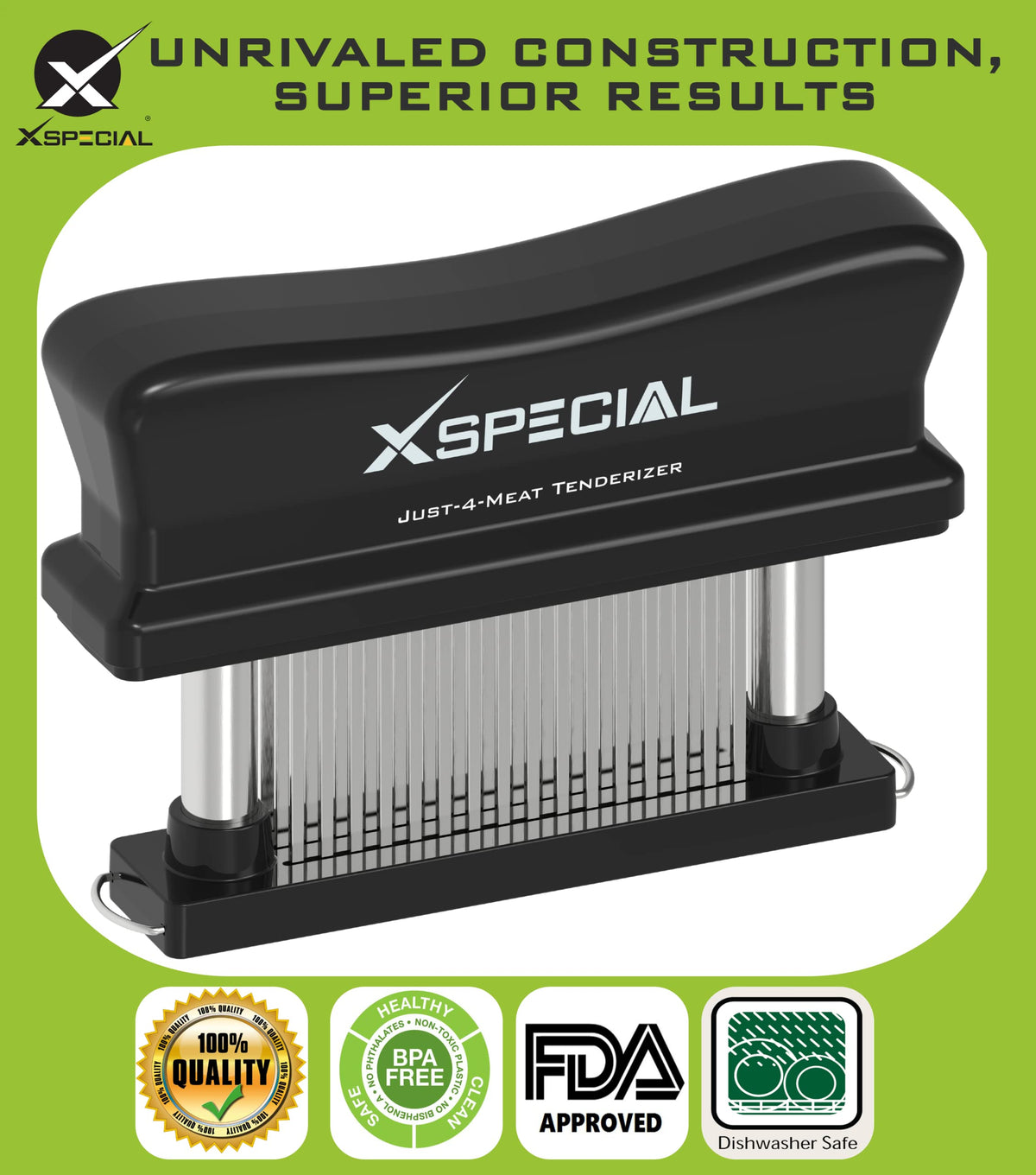 XSpecial stainless steel body resists rust for long-lasting performance.