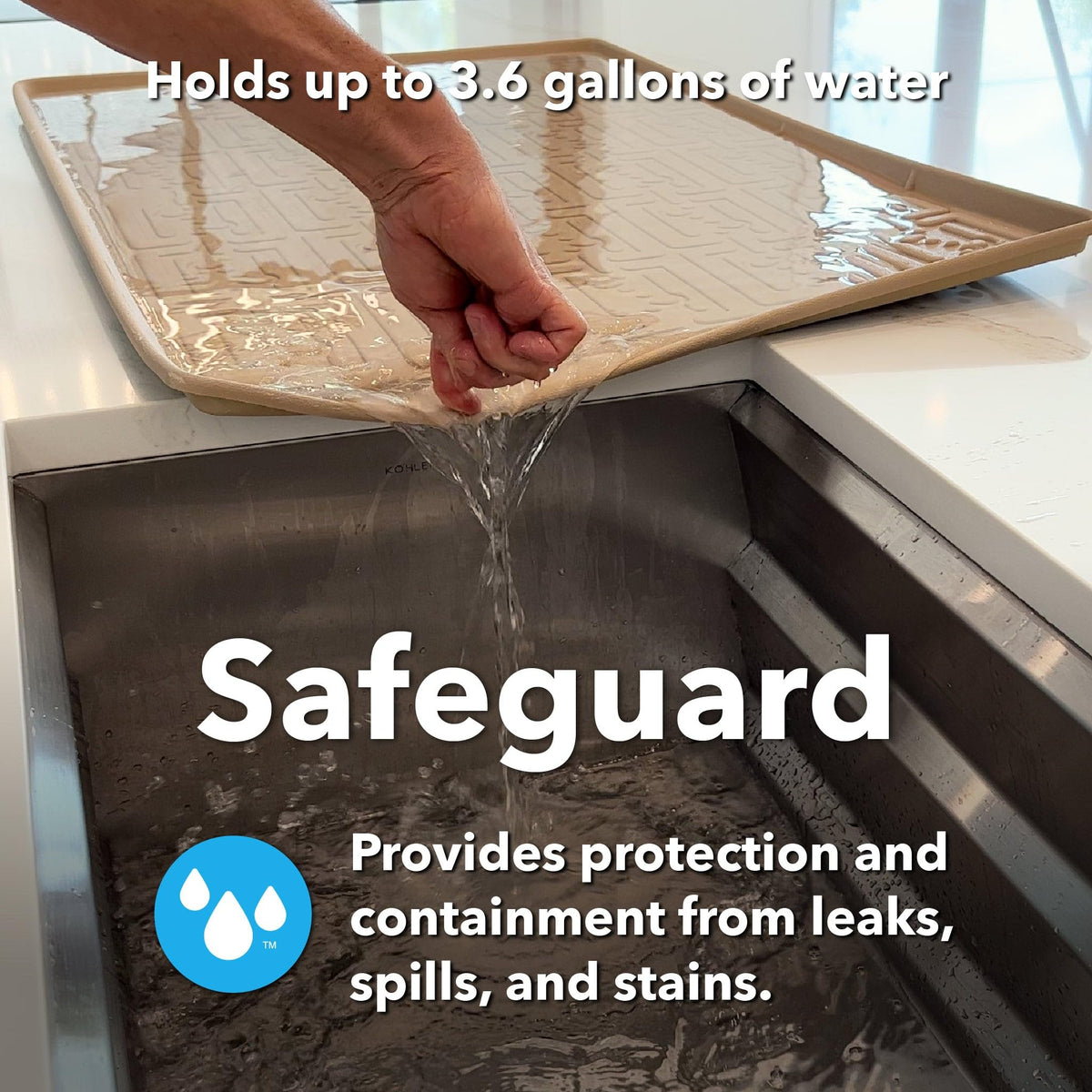 Xtreme Mats textured surface helps catch drips and prevents sliding.