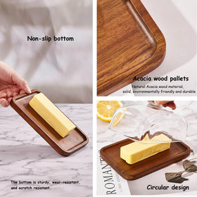 XTTAP butter dish showing raised edge ensuring snug lid fit.