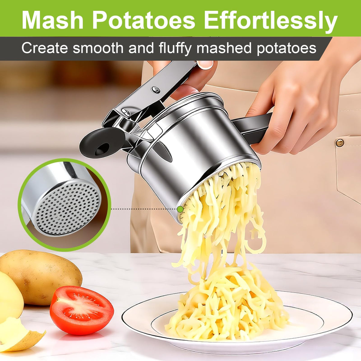 Xtujcya dishwasher safe ricer for quick cleanup after meals