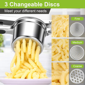 Xtujcya multifunction ricer with interchangeable discs for veggies and baby food