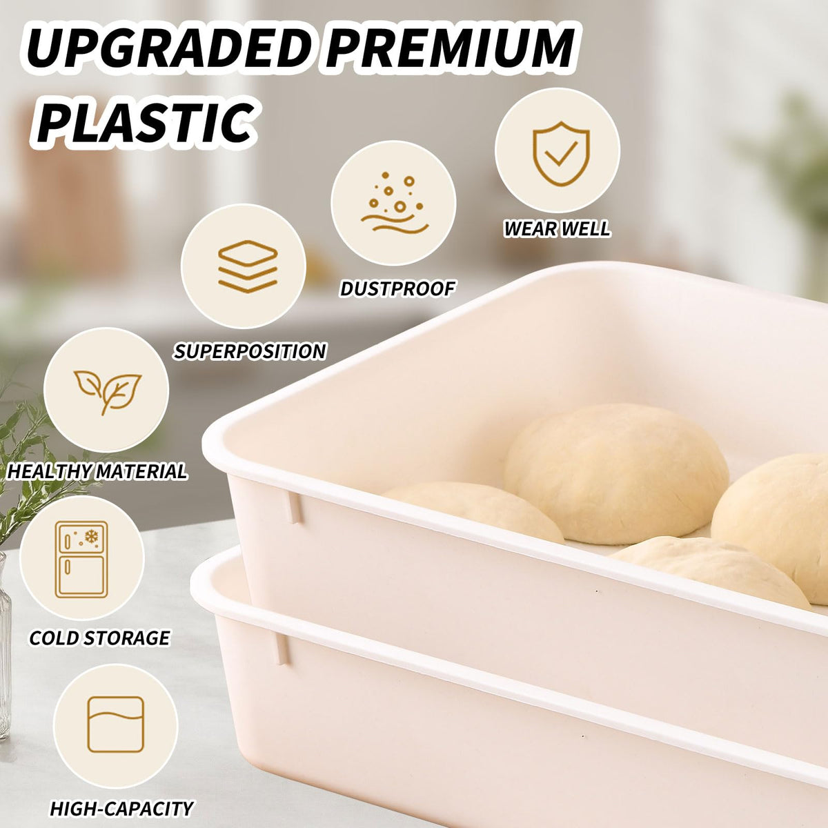 Xu-ohead durable BPA-free container interior for easy cleanup and daily use.