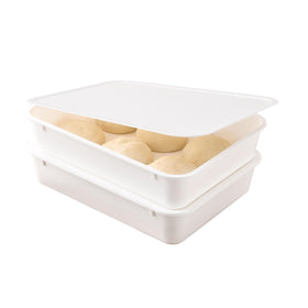 Xu-ohead pizza dough proofing box setup for large batches and consistent fermentation.