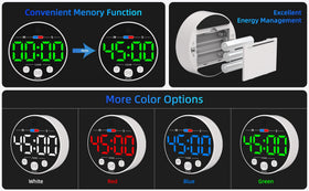 XUANZIT compact green timer suitable for kitchen, classroom, and office