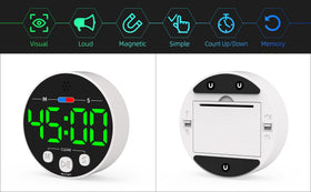 XUANZIT timer with magnetic back attached to fridge or whiteboard