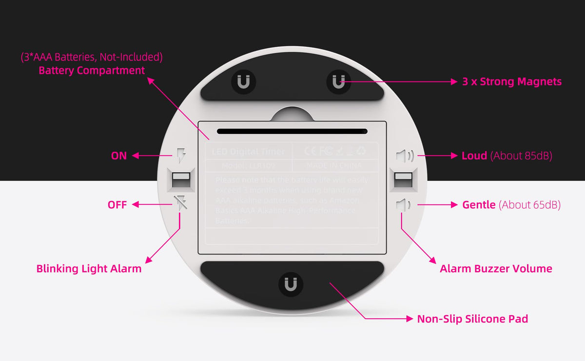 XUANZIT timer supports up to 99:59 timing for versatile use