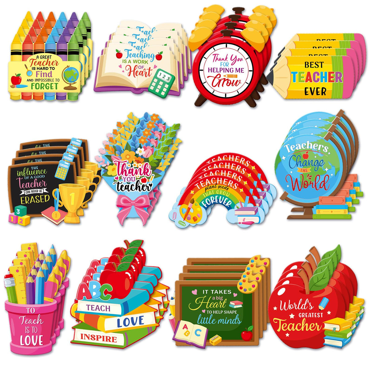 Xuhal 36-piece back-to-school fridge magnets brighten kitchens with positive messages.