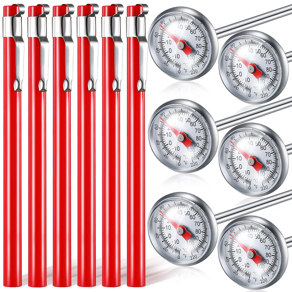 Xuhal stainless steel thermometer set with long stem for versatile kitchen use
