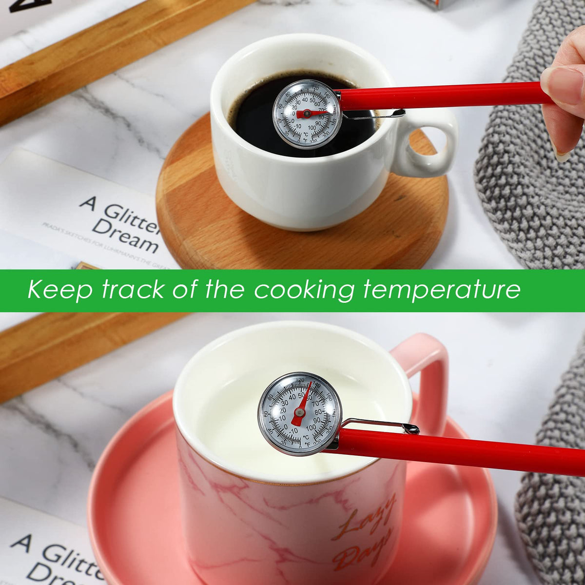 Xuhal temperature thermometer for beverages and hot water measurements
