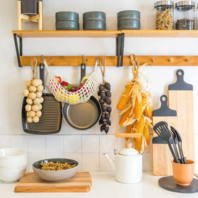 Xuhal macrame fruit basket doubles as decorative storage for snacks