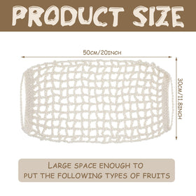 Xuhal cotton macrame basket stores bananas and larger fruit securely
