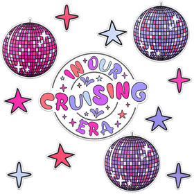 Xuhal cruise-era 10-inch cruise ship magnet decor on a metal door