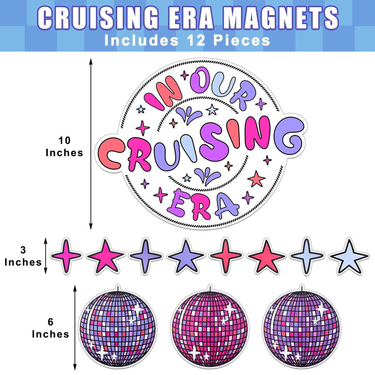 Xuhal cruise-era 6-inch disco ball magnet decorative detail