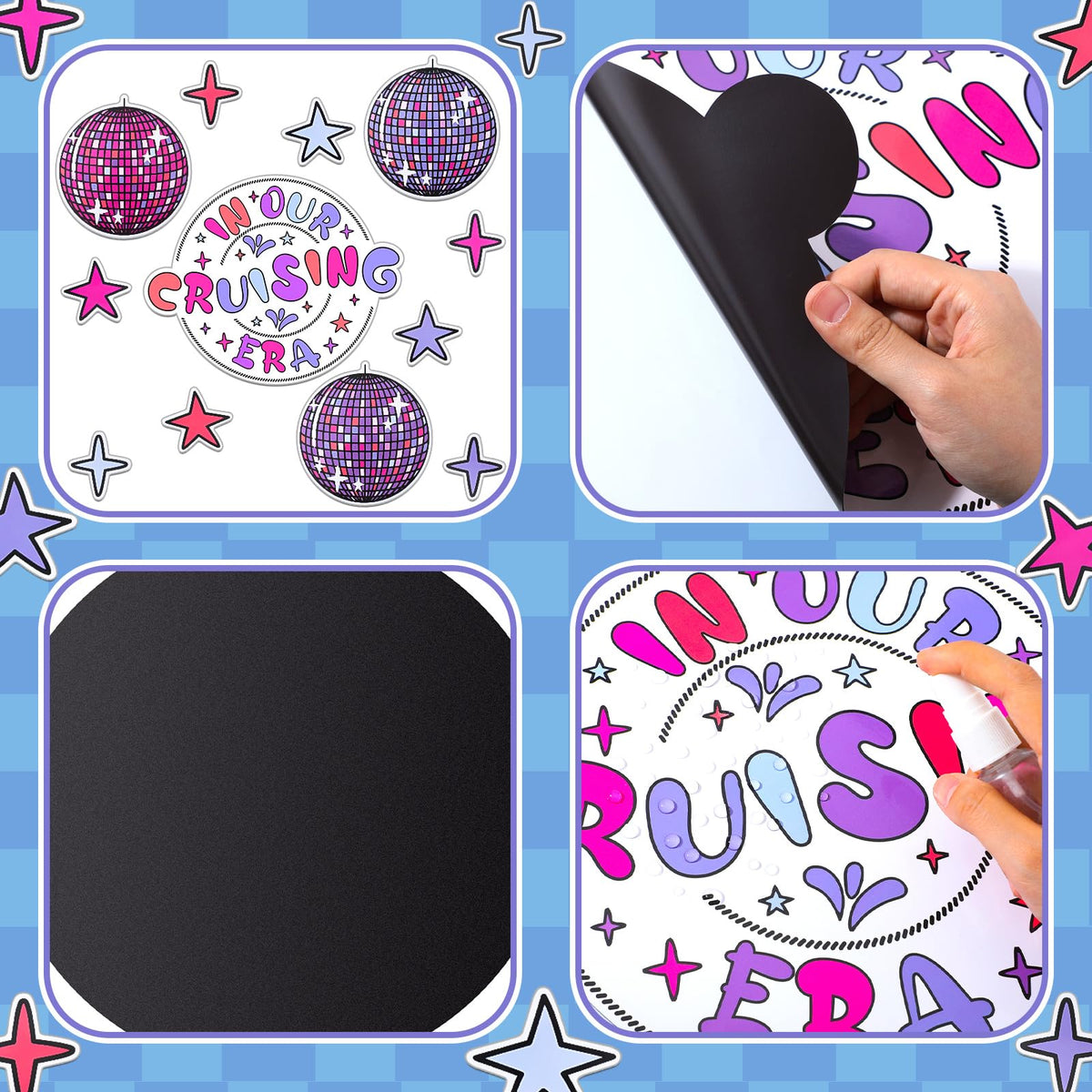 Xuhal cruise-era 6-inch disco ball magnet on fridge