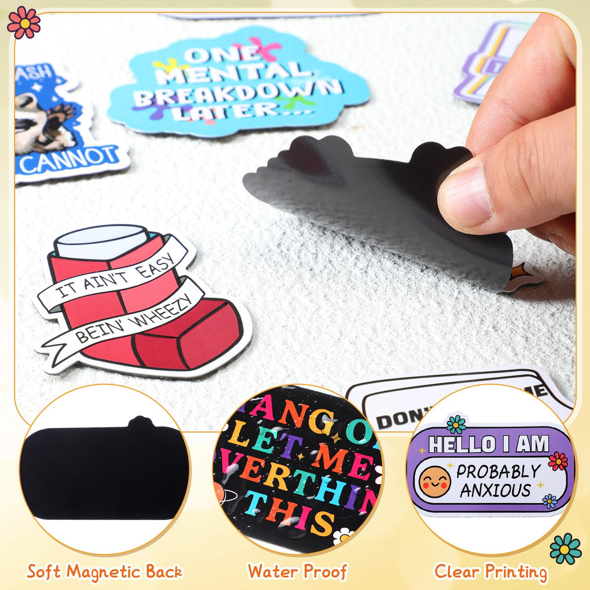 Xuhal colorful-set magnets bring energy while organizing everyday tasks.