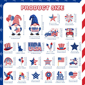 Xuhal magnets featuring American flag and stars for kitchen fridge display and celebration.