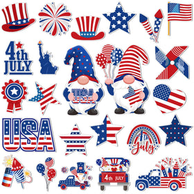 Xuhal patriotic magnets with a gnome and American flag for fridge decor and festive mood.