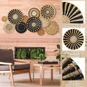 Xuhal round boho basket as placemat alternative for tables