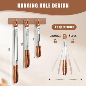 XUJKK wooden tongs 9-inch ideal for salad and pasta serving