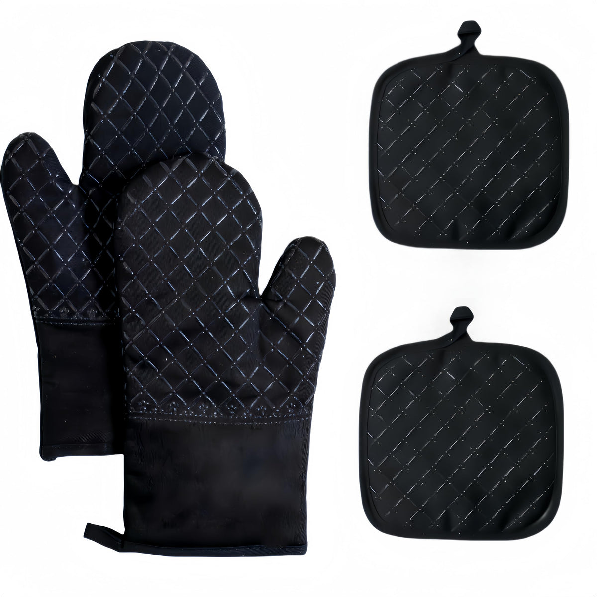 XUKOKELY oven mitts with non-slip silicone grip for secure cooking