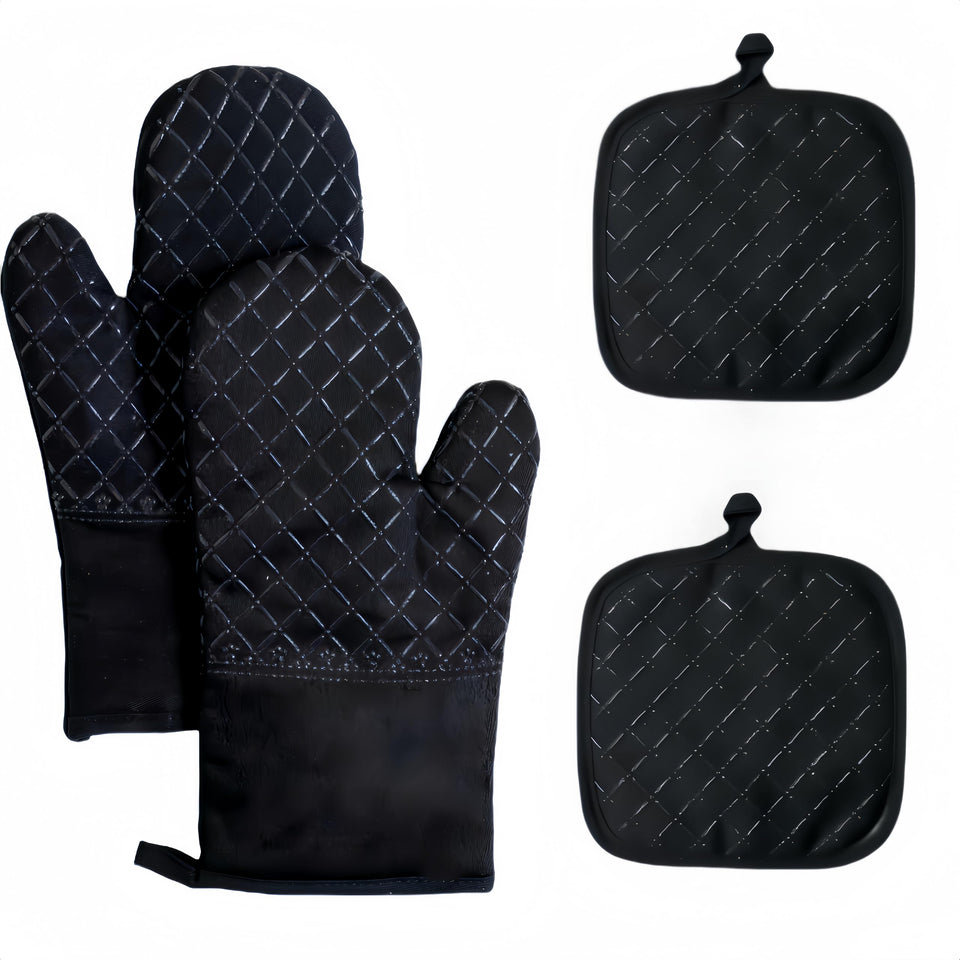 XUKOKELY oven mitts with non-slip silicone grip for secure cooking