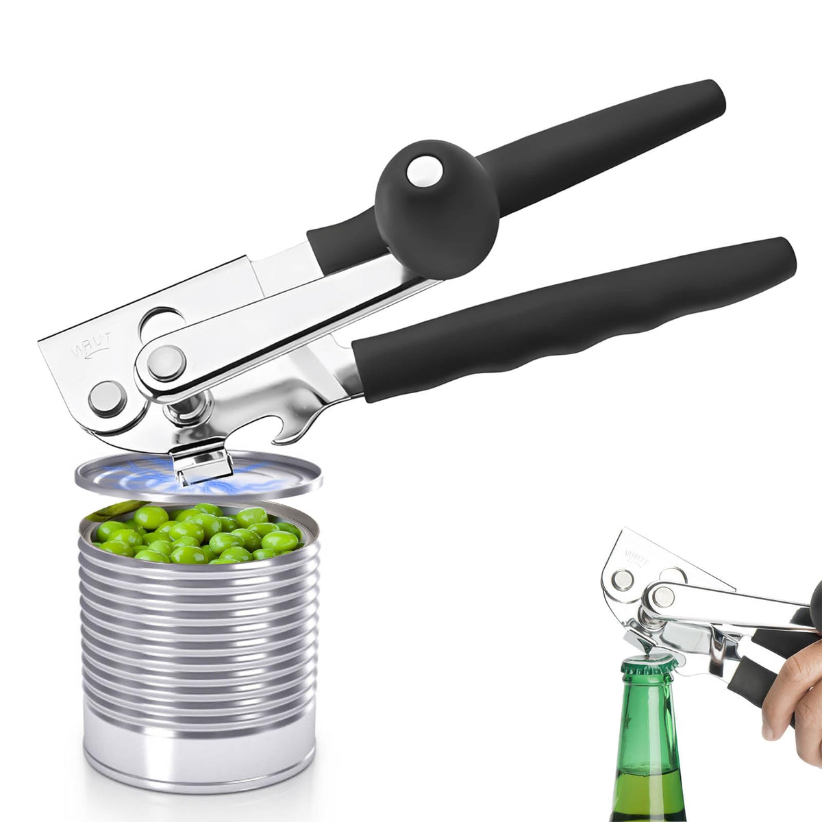 Xulingqingqu commercial can opener in stainless steel with a smooth edge for safe openings.