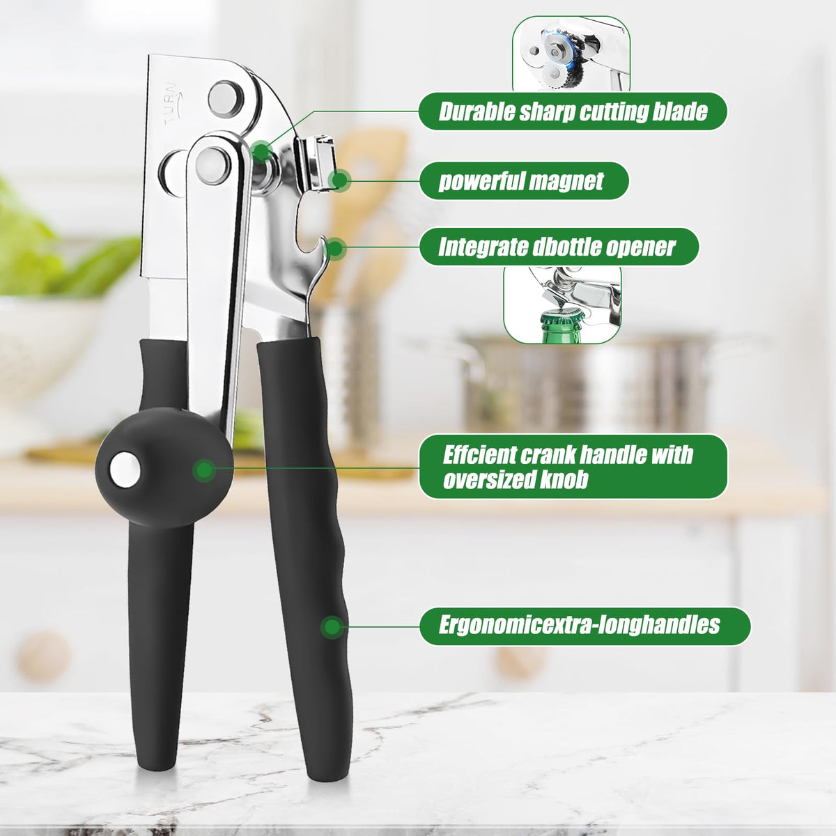 Xulingqingqu easy-crank handle reduces effort during bulk can prep.