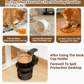 XULIONTS 360-degree rotating desk cup holder for flexible placement