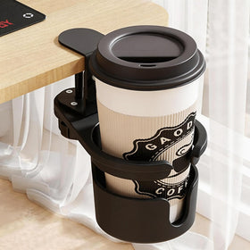 XULIONTS no-drill desk cup holder clip secures beverages on your desk
