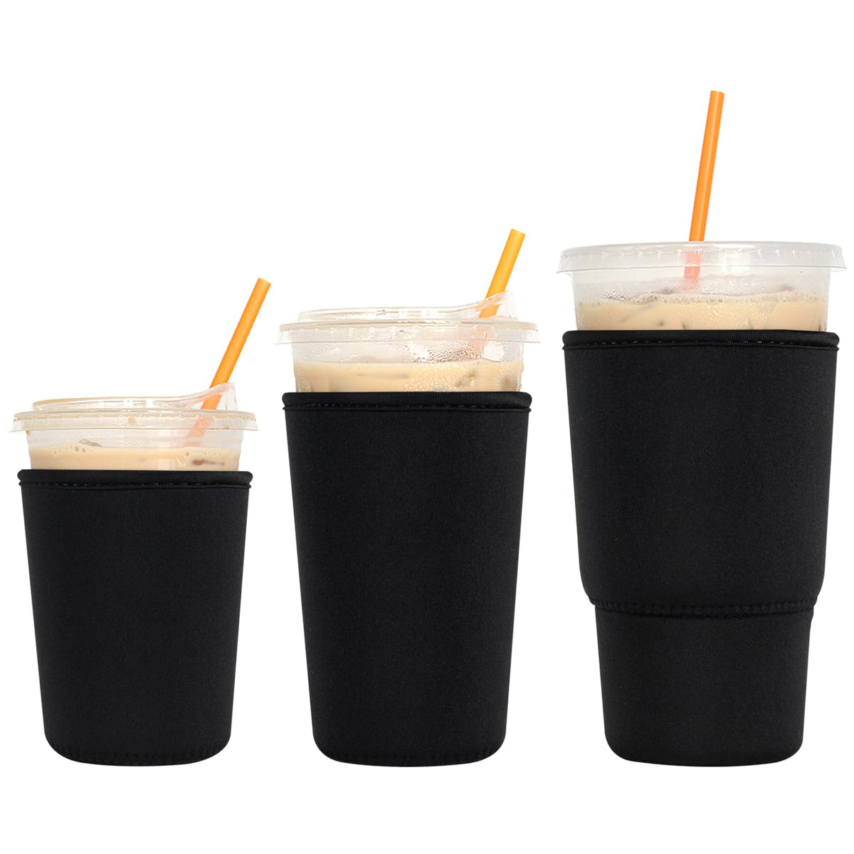 Xumbtvs 3 pack reusable iced coffee sleeves for hands and surfaces