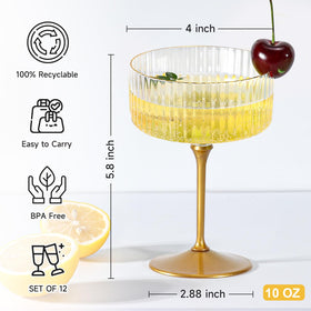 XUWAIDSGN 12-piece plastic mimosa glasses, durable and portable for picnics or parties.