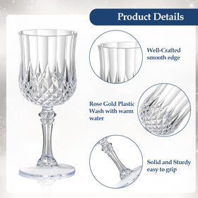 XUWAIDSGN durable plastic goblets ideal for weddings and casual gatherings.