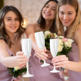 XUWAIDSGN stackable champagne glasses save space for easy transport