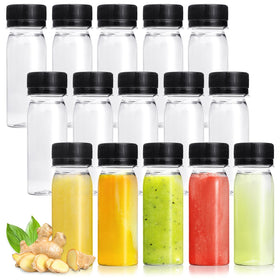 Xuyyicao 2oz bottle set with lids, travel-ready for beverages.