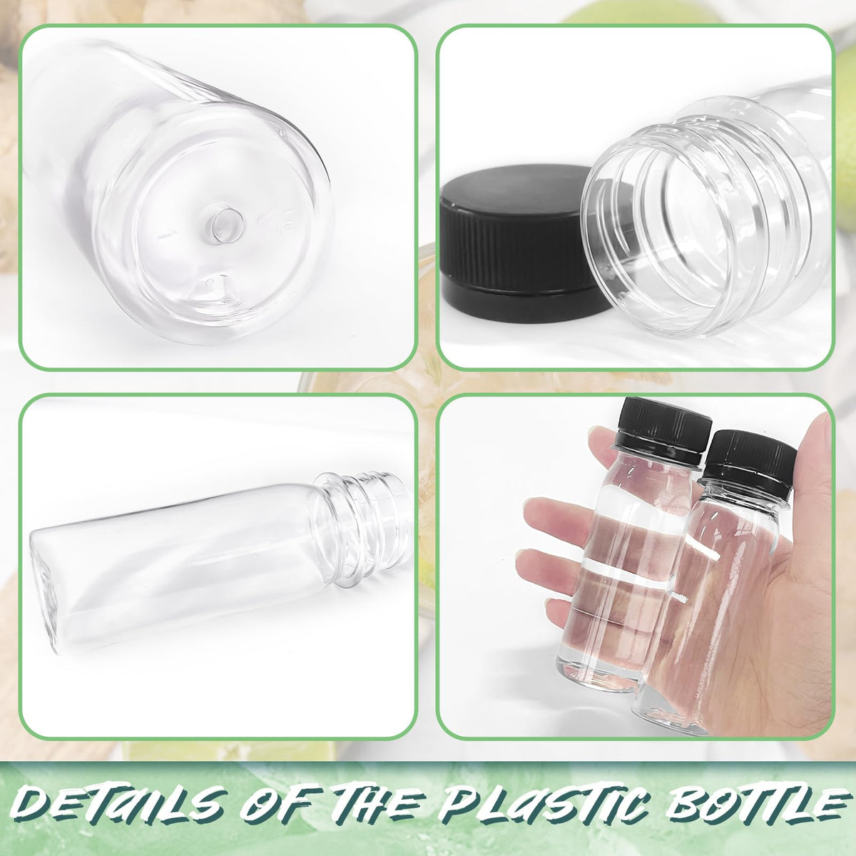 Xuyyicao close-up of a durable, freezer-safe 2oz bottle.