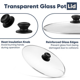 XwaYexa smooth-surface lid cleans quickly after simmering.