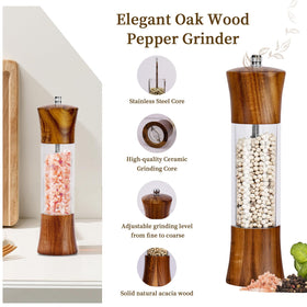 XWXO acacia wood finish adds warm elegance to kitchen prep and table settings.