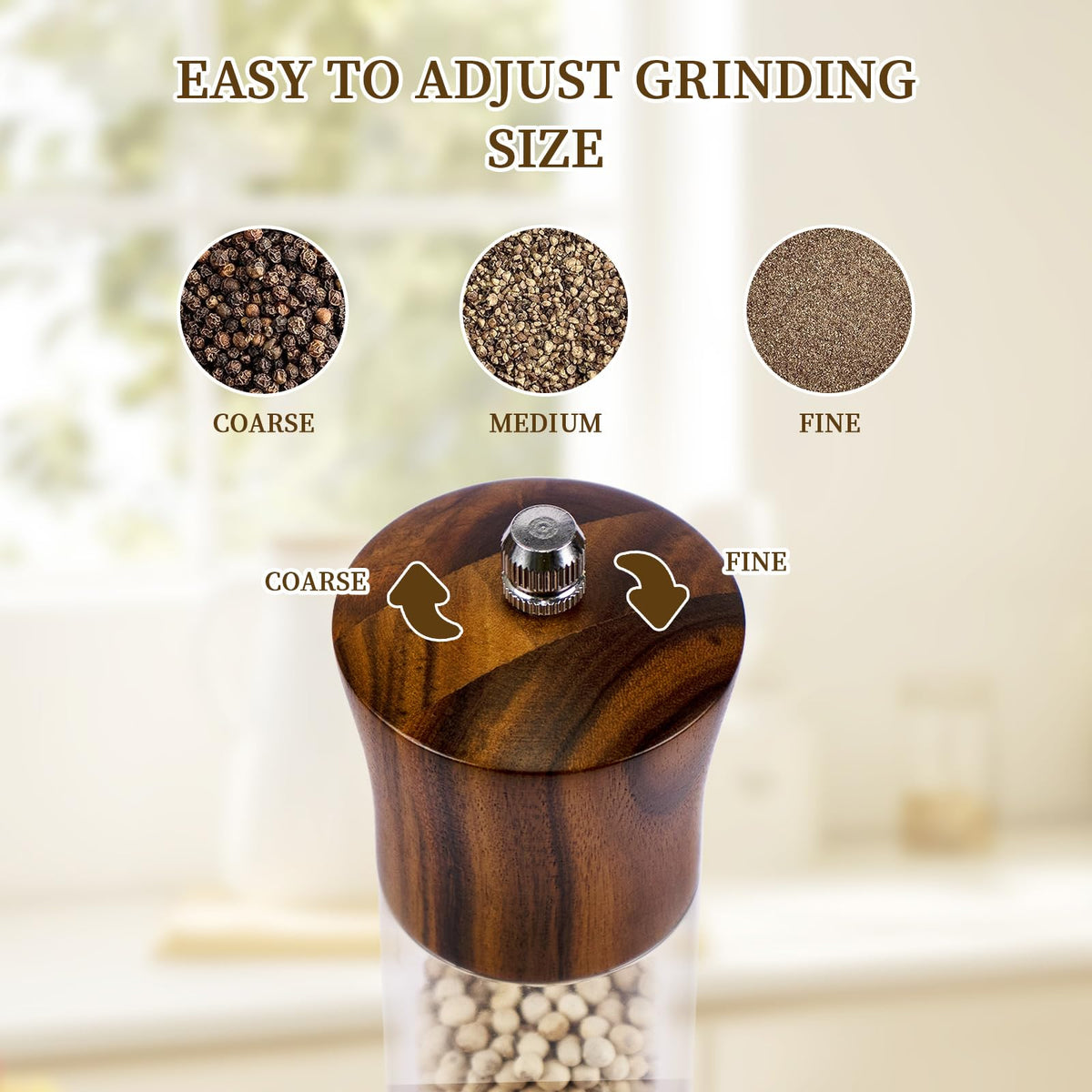 XWXO large-capacity mills reduce refills during busy cooking sessions.
