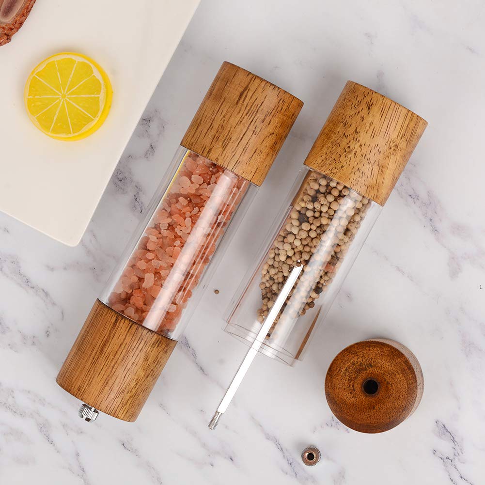 XWXO clear acrylic shell paired with wood accent blends with table decor