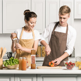 XWXO pack of two grinders provides versatile seasoning at table and stove