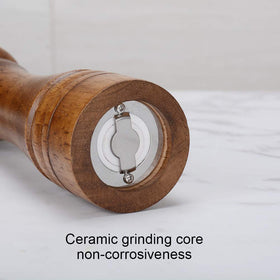 Natural oak grain finish on XWXO grinders adds rustic charm