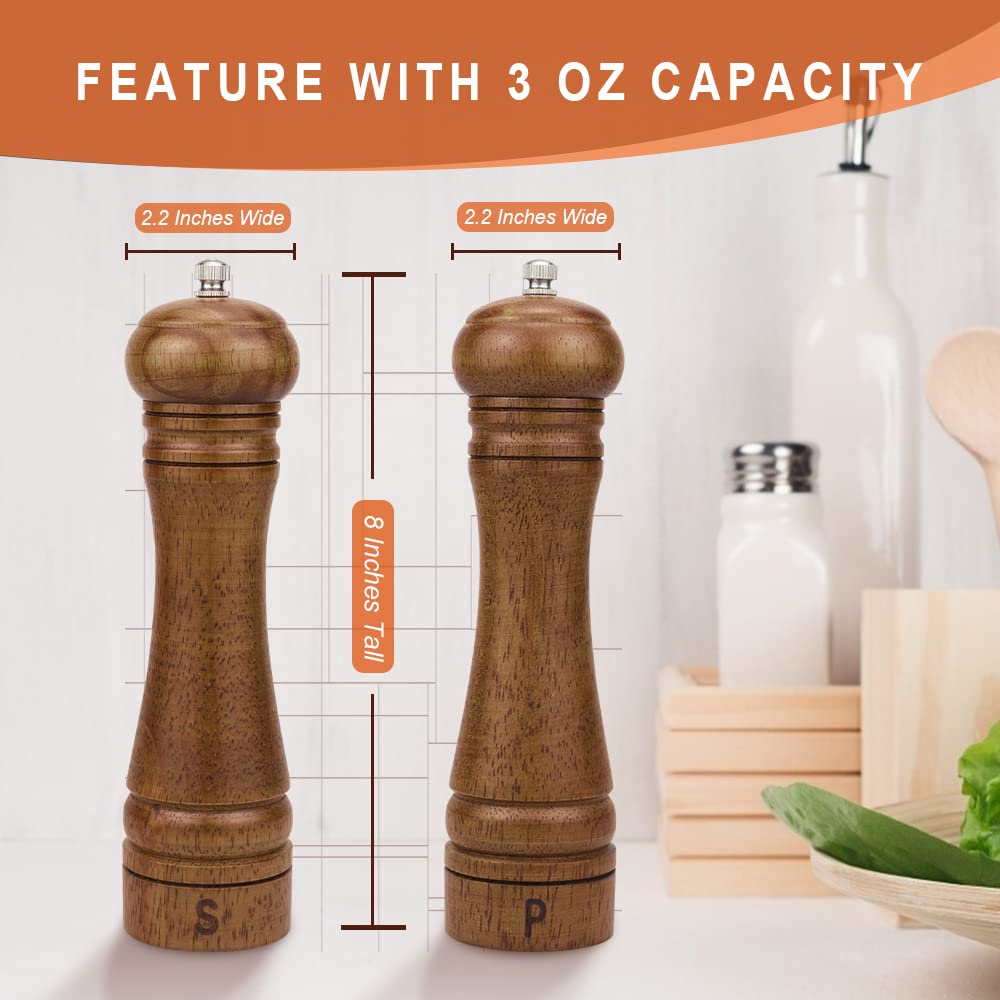 S and P markings on XWXO grinders for easy salt and pepper distinction