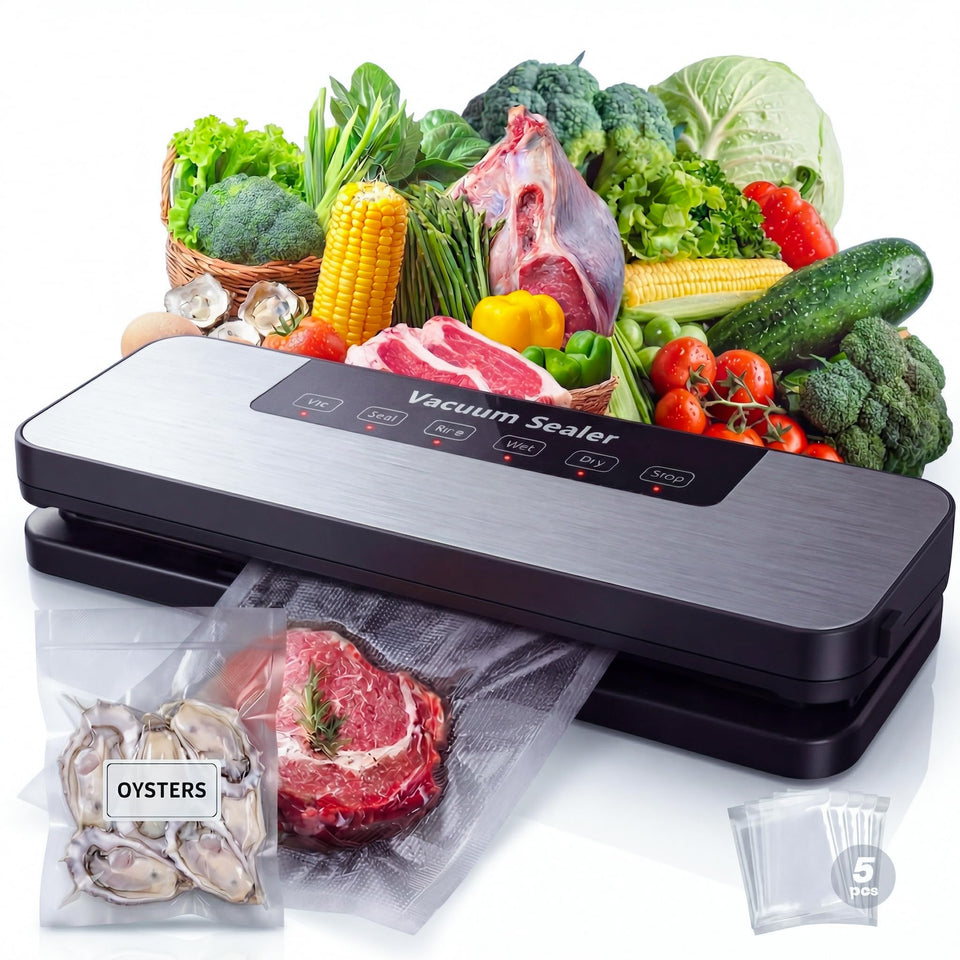 XXULDCF vacuum sealer with LED display for precise, quick sealing.